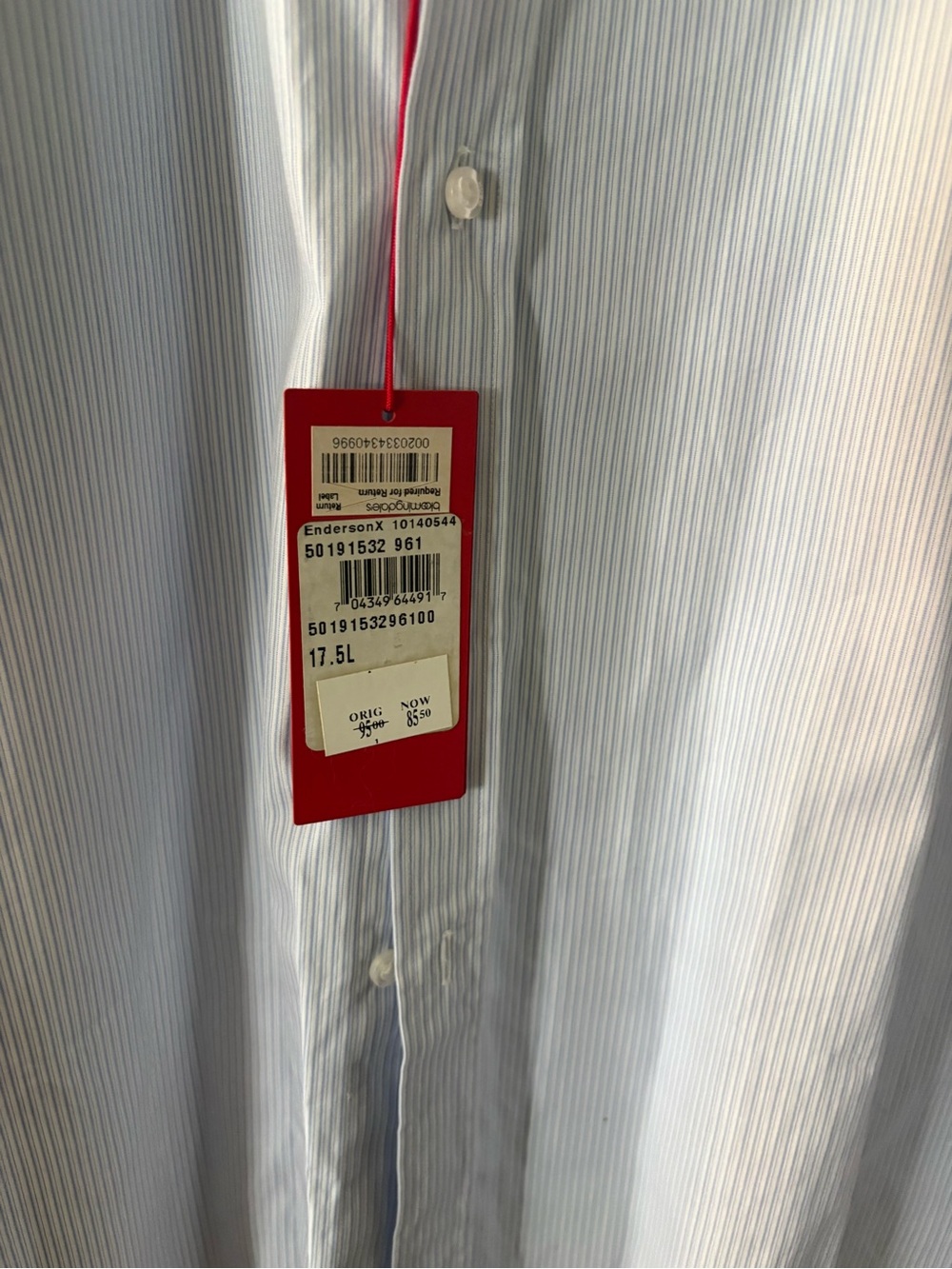 Hugo Boss Blue & White Pinstripe Dress Shirt - Picture 3 of 3